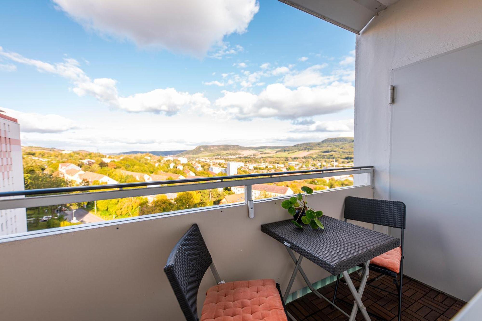 Phänomenaler Blick über Jena - Apartment mit Balkon und Netflix Exterior foto